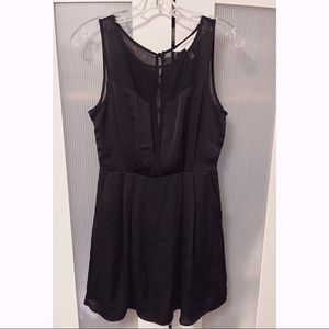 BCBG Generation Black Mesh Panel Mini Dress One Piece